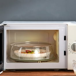 Herunwer Microwave Splatter Cover with Water Steamer, Clear Microwave Plate Cover for Food, Splatter Guard Microwave Lid for Microwave Oven, Kitchen Gadgets Accessories