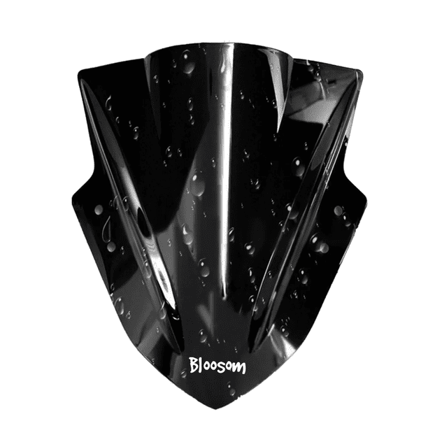 Parabrisas De Motocicleta Bloosom Negroprotección Contra Lluvia Negro