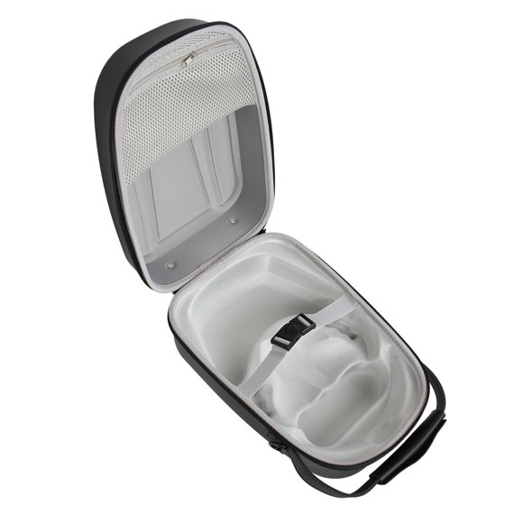 BIMZUC Estuche Rígido para PS5 VR2 Funda de Almacenamiento Textura de Paja Protectora EVA de Gran Capacidad Gris 35x23x20 cm / 13.7x9x7.8 inches