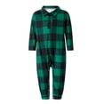 thumbnail image 2 of Conjunto de pijamas navideños a juego para toda la familia: camisa de manga larga a cuadros y pantalón con cintura elástica., 2 of 9