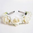 thumbnail image 1 of Xihbxyly Diadema Floral para San Valentín, Diseño Romántico de Rosas, Ajuste Cómodo y Elástico, Accesorio para Festivales, 14,5 Cm de Diámetro, Tela., 1 of 2