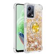 thumbnail image 2 of Funda para Xiaomi POCO X5 5G con Brillo Líquido Flotante, Purpurina, Parachoques y Anillo Giratorio Soporte, 2 of 5