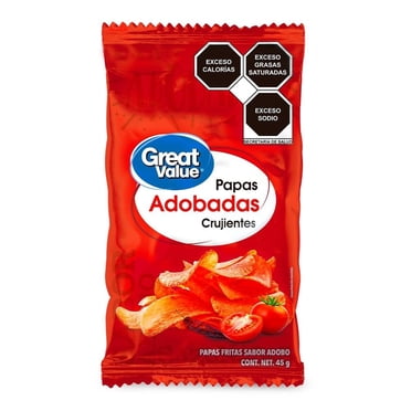 Papas fritas Great Value adobadas crujientes 45 g