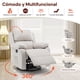thumbnail image 4 of Korser Sillón Reclinable Giratorio 360°Adultos,Mecedora Pequeña Para Espacios Reducidos,Lino,Beige, 4 of 6
