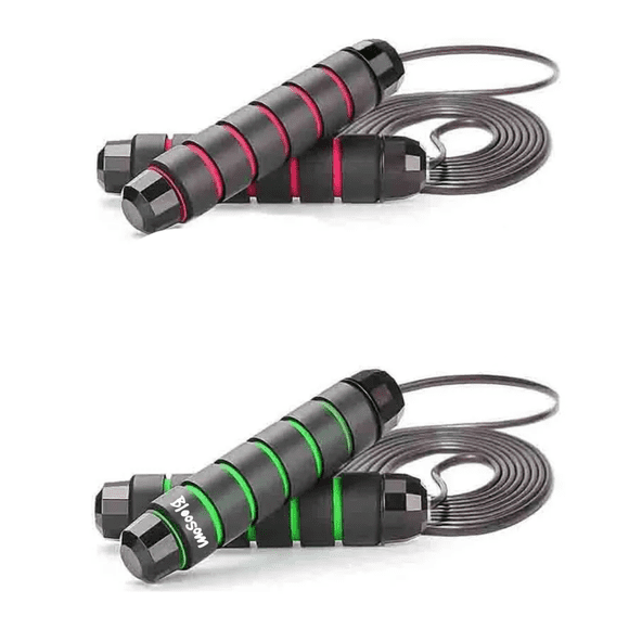 Duo Cuerda Para Saltar Bloosom Ajustable Mango De 3 M Verde y rojo