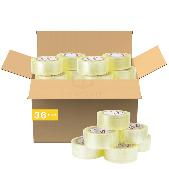Cinta Adhesiva Transparente para EMPAQUE 48mm x 150m - Royal Tape Cinta Adhesiva - Adhesión y Resistencia - Sellado firme - Ideal para Paquetes - Rendimiento Óptimo (Adhesivo Acrílico, 36 Piezas)
