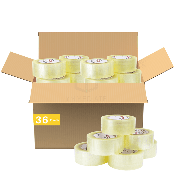Cinta Adhesiva Transparente para EMPAQUE 48mm x 150m - Royal Tape Cinta Adhesiva - Adhesión y Resistencia - Sellado firme - Ideal para Paquetes - Rendimiento Óptimo (Adhesivo Acrílico, 36 Piezas)