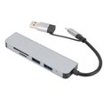 thumbnail image 1 of 5 EN 1 USB TUPO C HUB, Lector de Tarjetas de Memoria 5Gbps 3 USB3.0 Puertos de Datos Lector de Tarjetas de Almacenamiento Lector USB Multiport para Teléfonos, 1 of 7