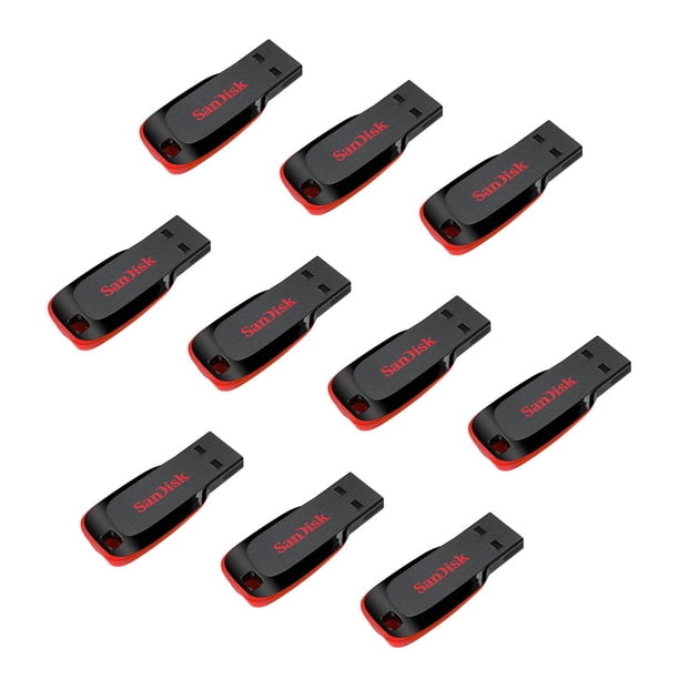 Memoria USB 2.0 Sandisk Z50 Cruzer Blade 64GB 10 Piezas