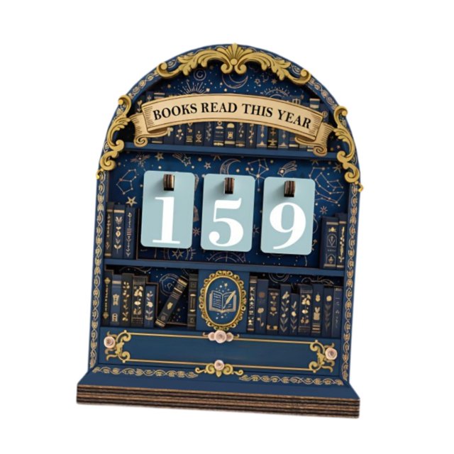 Libros leídos este año. Contador para regalos de Navidad del club de lectura. Lectoras. Azul