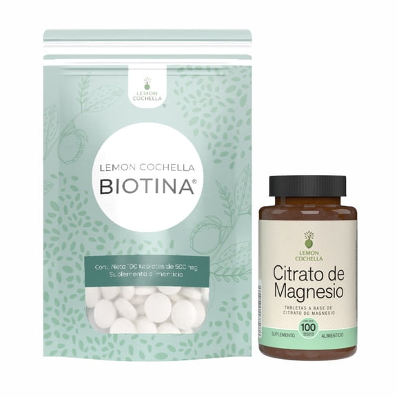 Combo Biotina y Citrato de Magnesio LEMON COCHELLA