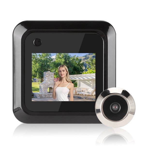 Yajisi Visor Digital de Puerta Inteligente Pantalla TFT LCD 2.4 in / 6.1 cm Cámara Gran Angular 95 Grados Captura de Fotos