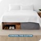 thumbnail image 3 of Faldón de cama Bare Home cepillado doble Premium 1800 15 pulgadas Twin gris, 3 of 5
