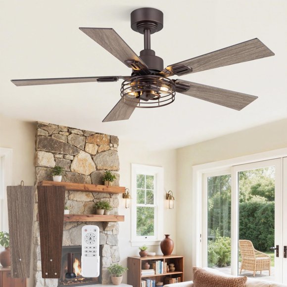 Ventilador de Techo Estilo Granja Fanbulous de 42" con Aspas Doble Cara