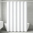 thumbnail image 4 of MTBLYS Cortina de ducha impermeable de poliéster resistente con diseño de gofre | 90x180cm Cortina de baño de color liso para mayor calidez | Beige Blanco Gris, 4 of 6