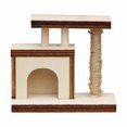 thumbnail image 4 of 1:12 Casa del árbol para gatos Modelo de madera Centro de mascotas Escenas Poste rascador realista para gatos 65 cm x 35 cm x 55 cm, 4 of 8