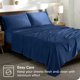 thumbnail image 5 of Juego de Sábanas de Felpa de Microfibra Ultra Suave Bare Home Tamaño Queen Azul Oscuro, 5 of 7