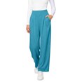 thumbnail image 4 of TaTaai Ladies' Elastic High Waist Wide Leg Jeans, Versatile Loose Straight Leg Pants, All Season Casual Fashion Jeans Gift, 4 of 5