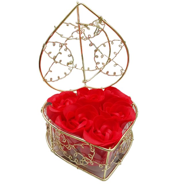 Caja de regalo con 6 rosas de jabón | Flores de jabón simuladas para San Valentín, cumpleaños, bodas y fiestas | Elegante decoración floral para el hogar | Regalo único para aniversarios y