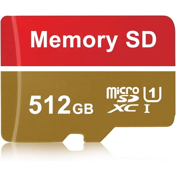 Tarjeta de memoria microSDXC de 512 GB, Clase 10 y U3, alta velocidad, incluye adaptador, compatible con Nintendo Switch, cámaras, teléfonos y drones.