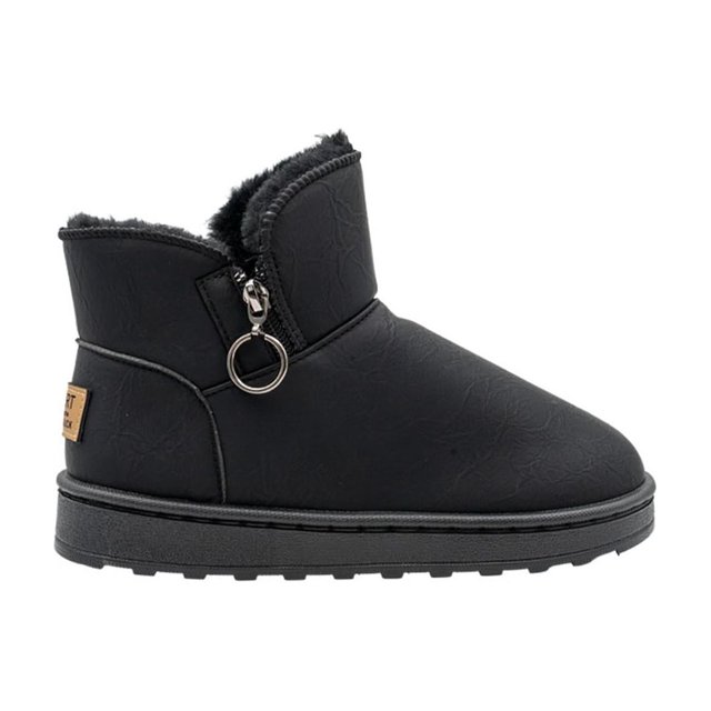 Pantuflas FERNANDA Para Niña Bota Suave Caliente Cómodas negro 21.5