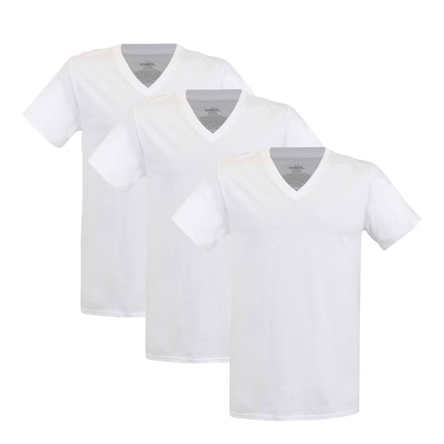 Playera Rinbros Originales para Hombre, 3 Piezas Blanco Talla G