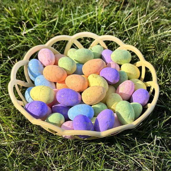 Huevos de Pascua Mini Pájaros Palomas Juego de 50 Huevos de Plástico Coloridos • Rellenos para Cestas de Búsqueda Decorativas • Recuerdos para Fiestas de Primavera Manualidades Decoración del Hogar