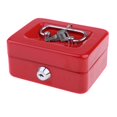 thumbnail image 2 of Caja contenedora de memoria con contraseña de metal creativa para cajero de dinero Rojo, 2 of 9