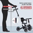 thumbnail image 5 of newyoo Bicicleta para niños pequeños, triciclos 4 en 1 para niños de 1,2,3 años, bicicleta de equilibrio, regalo de cumpleaños y juguete para niños y niñas, triciclo para niños con manija de dirección, 5 of 5