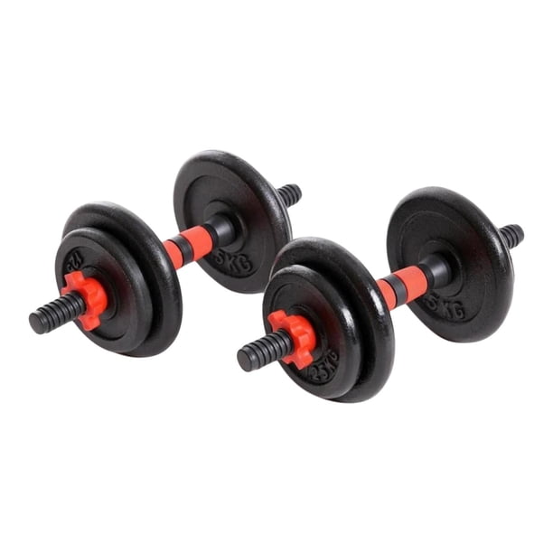Set de 2 mancuernas ajustables Fuxion Sports FS-SDM25K-01 con Discos de metal 25 Kg negro Unitalla