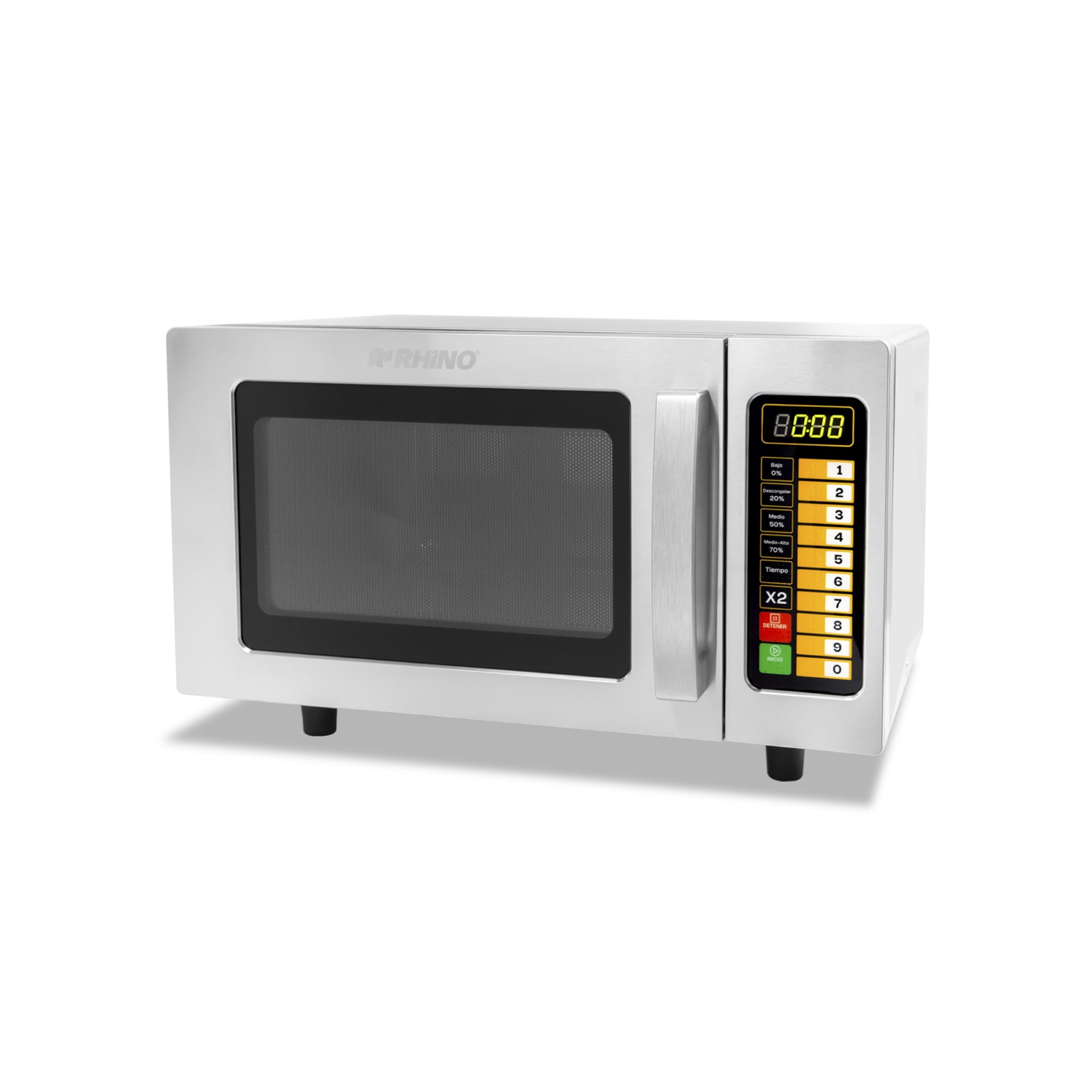 Microondas industrial digital Rhino, 1000W de potencia, 0.9 pies cúbicos, acero Inoxidable, alta eficiencia y seguridad, HOMIC-09D