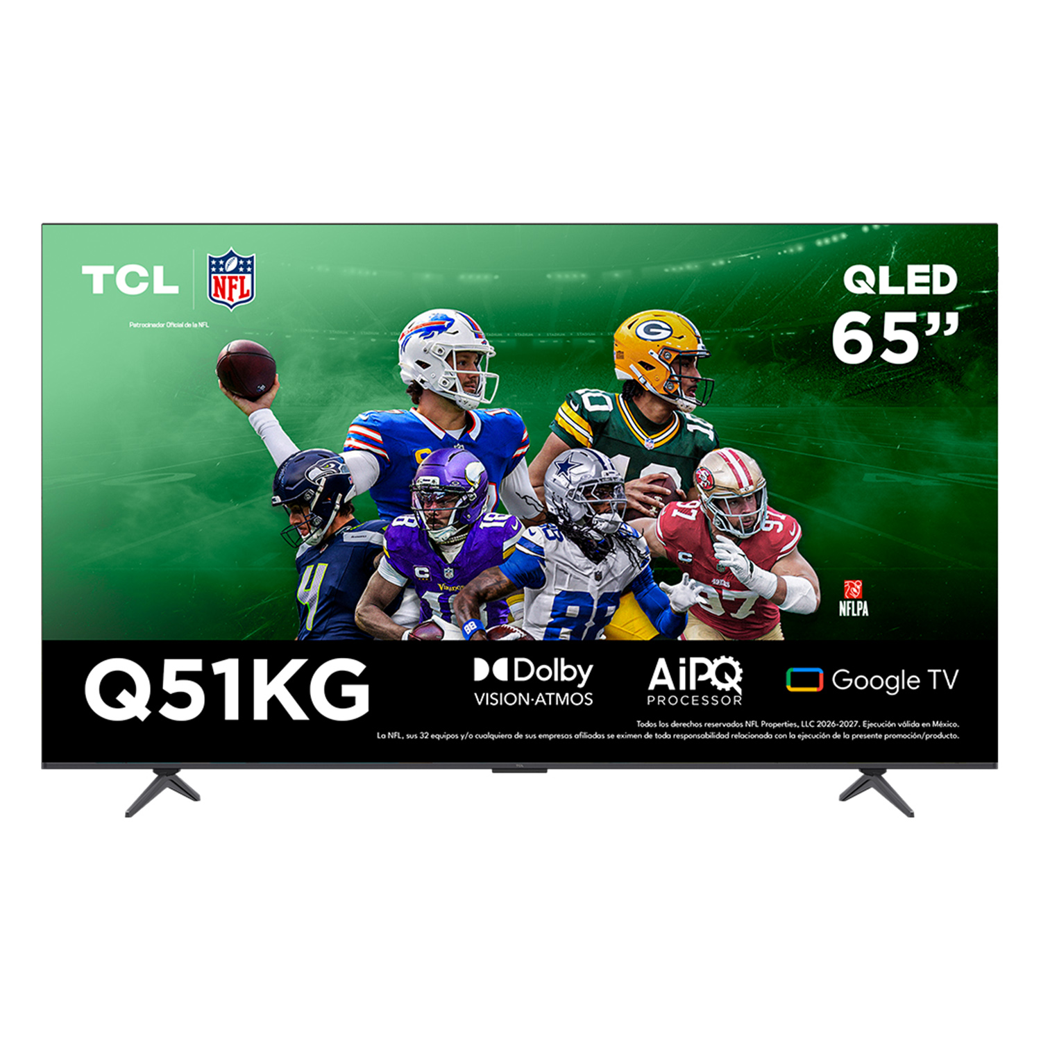 TV TCL Pantalla 65 Pulgadas QLED 4k Smart Google TV 65Q51KG