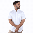 thumbnail image 1 of Camisa Uniforme Hombre Manga Corta Blanco Estilo Formal Cómodo, 1 of 3