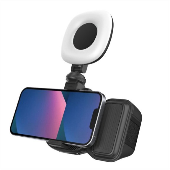 Estabilizador de Mano con Bluetooth para Teléfono, de Fotografía, Luz de Relleno para Selfies, Vlogs, Accesorios de Fotografía, Color Negro con Luz