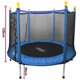 thumbnail image 3 of Trampolín Infantil Brincolín 140 cm 55 Pulgadas con Red de Seguridad hasta 50 kg con 36 Resortes de Acero Galvanizado, 3 of 7