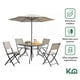 thumbnail image 2 of Juego De Jardin 6 Piezas Sillas Exterior Mesa Con Sombrilla gris, 2 of 8
