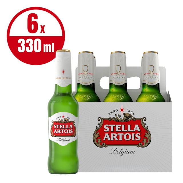 Cerveza Stella Artois 6 botellas de 330 ml c/u