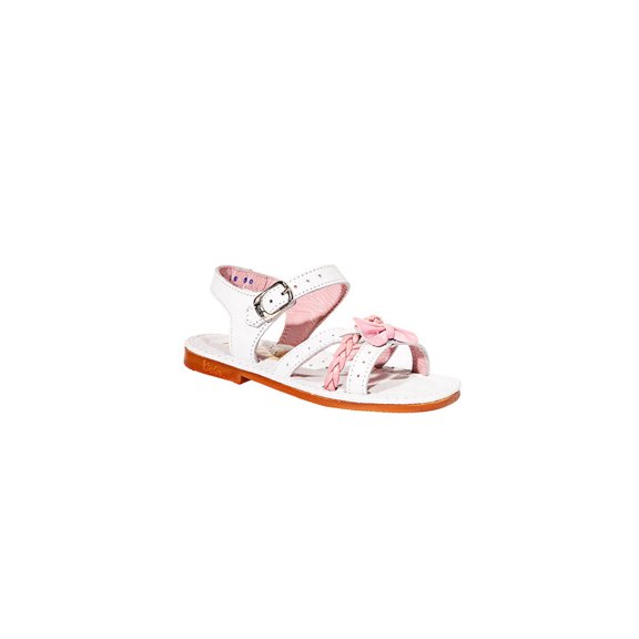 SANDALIAS CASUALES KINDER NIÑA BLANCO PIEL 6084 LEON 6084p