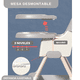thumbnail image 4 of Silla Periquera Alta Komfort para Bebé Charola Altura Ajustable Gris, 4 of 5