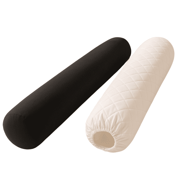 Cojín Para Cama de Masajes Cilíndrico Negro + Funda Removible Blanca – Stefano Zanni