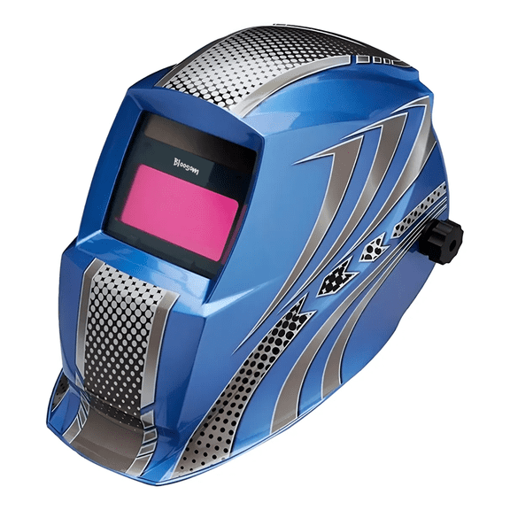 Careta Bloosom Electrónica Soldar Automática Azul Con Gris