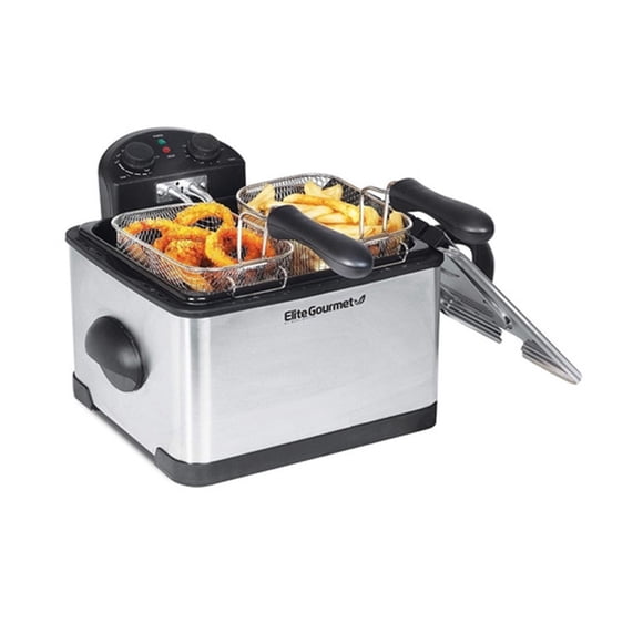 Freidora de aceite 4.2 Litros Elite Cuisine Freidora 4.2 L De 3 divisiones