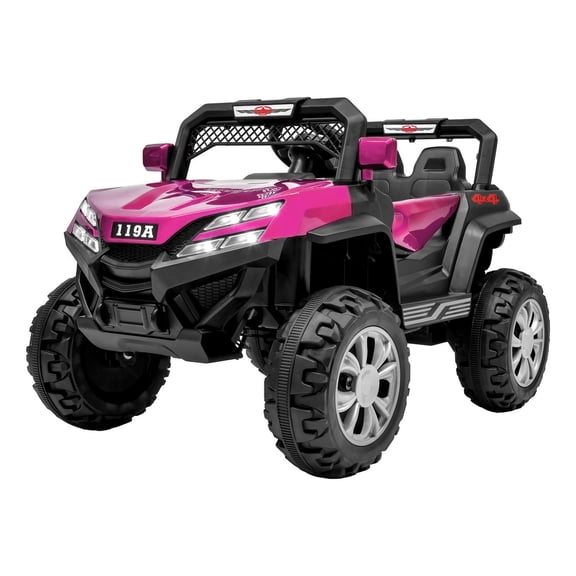 Carro Buggy Electrico Little monkey Rosa Con Luces y música