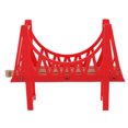 thumbnail image 1 of Puente de vías de tren de madera, accesorios, modelo de madera de dos pisos, divertidos juguetes ferroviarios para niños, para jugar en casa y en la escuela, 1 of 7