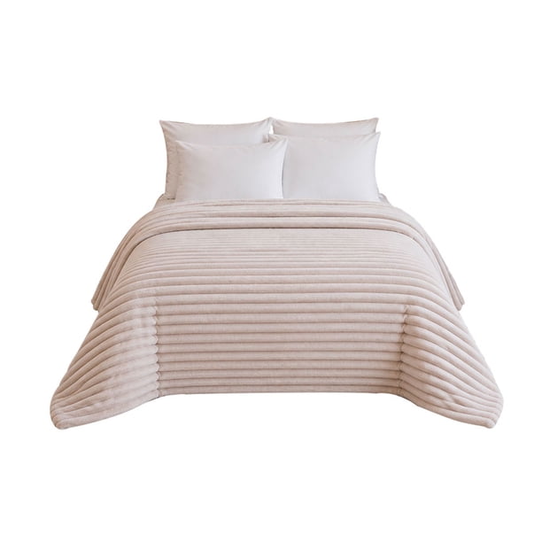 Cobertor Providencia Super Rayas 200 cm x 210 cm Beige