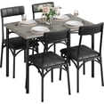 thumbnail image 3 of Yeshouse Mesa de cocina con sillas, mesa de comedor para 4, mesa de comedor Rectangular de Metal y madera con 4 sillas tapizadas, 3 of 7