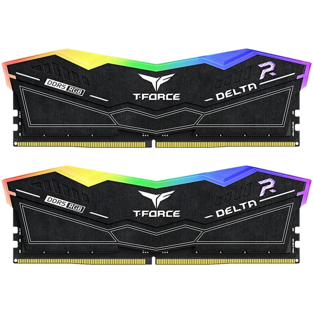 Memoria RAM DDR5 32GB 6400MT/s TEAMGROUP T-FORCE DELTA RGB 2x16GB Negro negro Team Group FF3D532G6400HC40BDC01