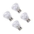 thumbnail image 4 of Sidaley 4 piezas Mini USB Car Ambient Plug Play Light Iluminación decorativa sin cableado Luz de emergencia Accesorio Luz de hielo Type2 NO2, 4 of 6