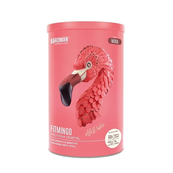Suplemento alimenticio Birdman Fitmingo proteína vegetal sabor moka 510 g