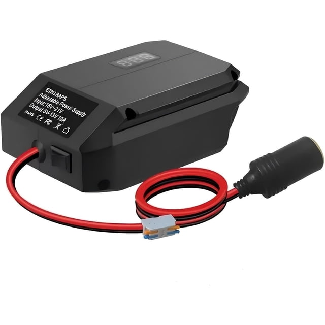 Para Black+*Decker* 18V a 12V Step Down Power Adaptador de Batería, DIY Charger Convertidor Power Estación con Conector para Encendedor de Cigarrillos para Auto